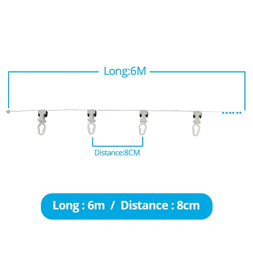 Hook for Zemismart ZM79 BCM500 Electric Curtain Track S Fold Curtains Snake Tape Curtain 6cm 8cm