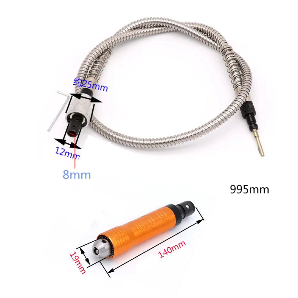 Table Polishing Machine Metal Flexible Shaft Tube Clamping Size 0.4-6.5mm For Electric Grinding Machine Shaft Tube Die Grinder