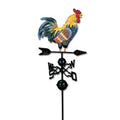 Iron Rooster Weather Vane Metal Weather Vane Painted Ornament For Roof Shack Indicating Wind Direction Yard Decor Cock Decorated