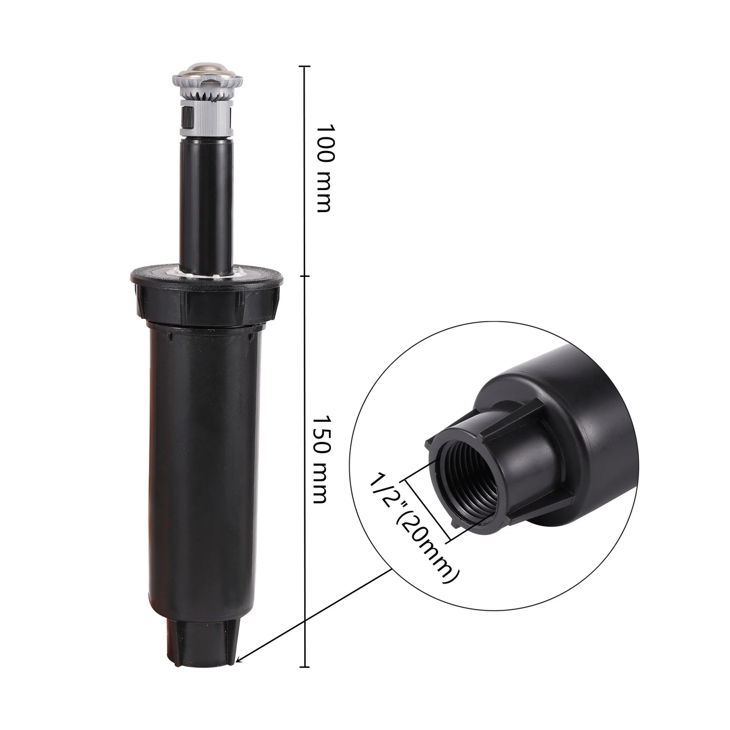 Scattering Pop-up Lawn Sprinklers 1/2" Female Thread Garden Grass Irrigation Rotary Nozzle  360° 45°~270° Automatic Lift Nozzle