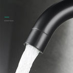 Dfrkjhre Bathroom Basin Faucet Matte Black Series for Sink Vessel Stainless Steel Hot and Cold Water Mixer Tap Crane