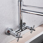 Myqualife Kitchen Faucet Torneira Cozinha Double Handle Mounted On Spring Faucet With 2 Nozzles Chrome Finish New Grifo Cocina