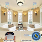 Herdio 4PCS 4'' 320W 2 Way Flush Mount Passive Ceiling Speakers Home Recessed Speaker System Perfect For Bathroom Living Room