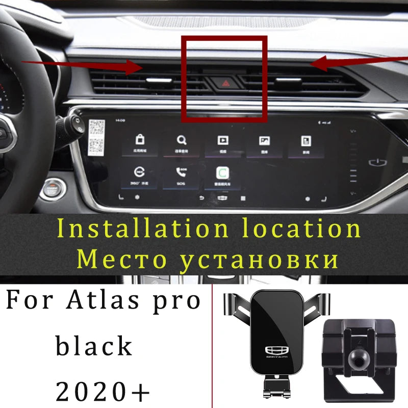 Adjustable Car Phone Mount Holder For Geely Atlas pro Tugella Coolray 2020 2021 Car Interior Accessories