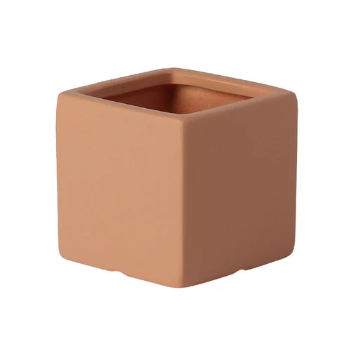 Nordic Color Square Ceramic Flowerpot Large Diameter Plant Potted Garden Decoration Living Room Countertop Flowerpot Decoration
