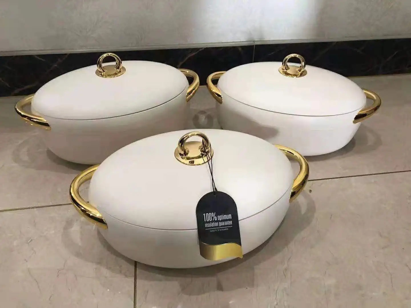 Thickened Plastic Lunch Box, Food Warmer, Big Capacity, Container for Family Party Design, 2 L, 2.5 L, 3L, 3Pcs Set