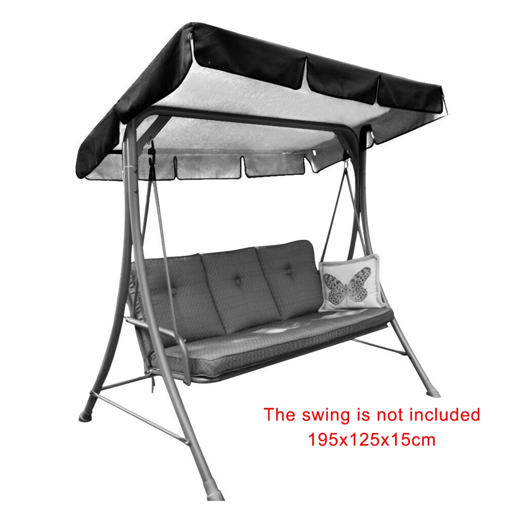Swing Chair Cover Playground Swing Chair Top Cover Waterproof Sunshade Canopy  Green  190x132x15cm