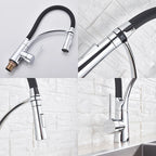Chrome/Nickel/Black/Gold Rubber Kitchen Faucet Mixer Tap 360 Degree Rotation Pull Down Stream Sprayer Taps torneira de cozinha