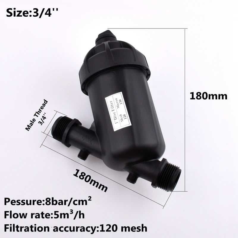 3/4"~2.5"Inch 120 Mesh Filter Element Y-Type Disc Filter Agricultural Irrigation  Water Pump Protection Garden Sprayer Filter
