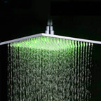 304 Stainless Steel 16 Inch Rain Shower Head Square Led Light Shower Faucet 40cm Rain Shower multiple styles Bathroom Faucet
