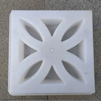 Wall Plastic Ventilation Tile Mold, Traditional 3D Geo Paver Mold, Hollow Square, Strong Concrete Cement Brick for Floor Decor