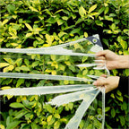 Clear Tarps Heavy Duty PVC, Transparent Tarp Durable Waterproof Dustproof Windproof Tarpaulin with Grommets & Ropes for Patio