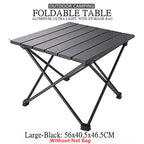 Portable Folding Camping Table Aluminium Alloy Ultralight Computer Bed Table Outdoor Garden Camp Party BBQ Picnic Foldable Table