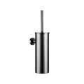 Black Toilet Brush Holder In Wall For Bathroom Set Modern Style 304 Stainless Steel Material No Dead Toilet Cleaning