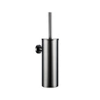 Black Toilet Brush Holder In Wall For Bathroom Set Modern Style 304 Stainless Steel Material No Dead Toilet Cleaning