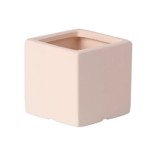 Nordic Color Square Ceramic Flowerpot Large Diameter Plant Potted Garden Decoration Living Room Countertop Flowerpot Decoration