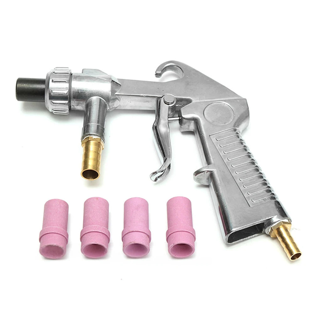 Sandblaster Air Siphon Feed Blast Sand Blasting Gun with Metal Ceramic Nozzle Tips for Blasting High-pressure Sand Blasting Tool