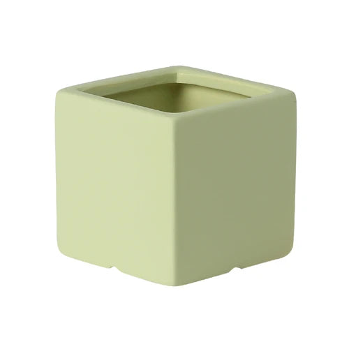 Nordic Color Square Ceramic Flowerpot Large Diameter Plant Potted Garden Decoration Living Room Countertop Flowerpot Decoration