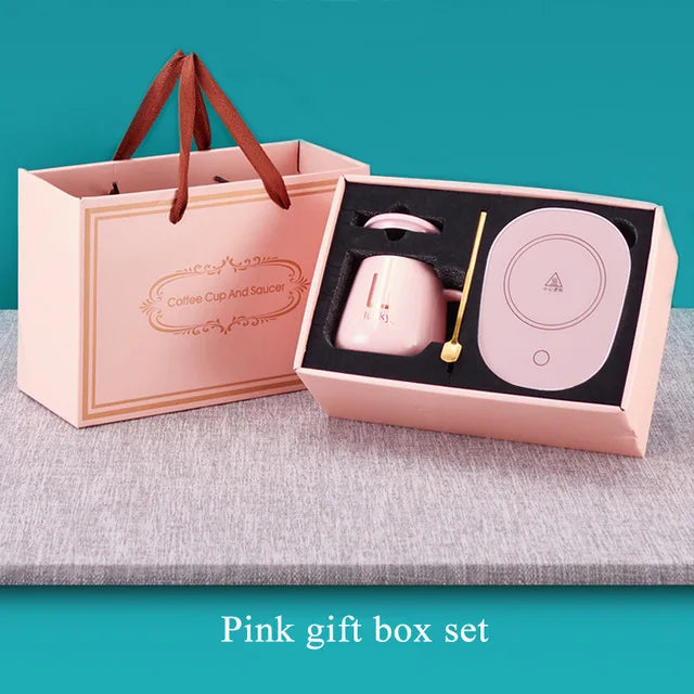 55℃ Coffee Mug Warmer Pad Cup Heater Coaster Constant Temperature Heating USB Electric Mug Mat Set Milk Water Home Office Gift