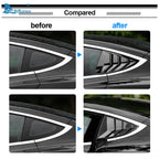ABS Rear Car Window Shutter Cover For Tesla Model 3 2017-2023 Highland 2024 Louver Side Vent Trim Triangle Modified Accessories