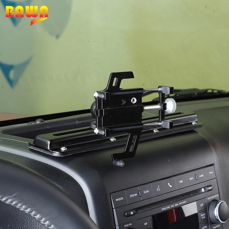 BAWA Car Phone Holder Accessories For Jeep Wrangler JK 2007-2017 Multifunction Mobile Cell Phone Support For Jeep Wrangler JK