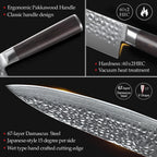 XINZUO 1-5 PCS Kitchen Knives Set VG10 Damascus Stainless Steel Sharp Chef Santoku Nakiri Slicing Paring Knife Pakkawood Handle
