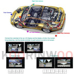 OOWLIVEE LCD Monitor With 360 Around view Split Parking For Cars Camera 4 Channels Box IR Left Right Front view Camera Rear view