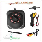 OOWLIVEE LCD Monitor With 360 Around view Split Parking For Cars Camera 4 Channels Box IR Left Right Front view Camera Rear view