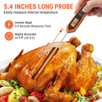 Digital Waterproof Meat Thermometer with Backlight & Instant Read