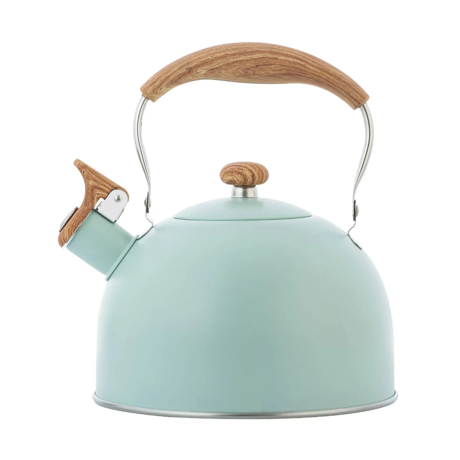 2.5L Stainless Steel Whistling Tea Kettle Food Grade Tea Pot for Make Tea Boil Water Compatible with Gas Stoves Induction Cooker