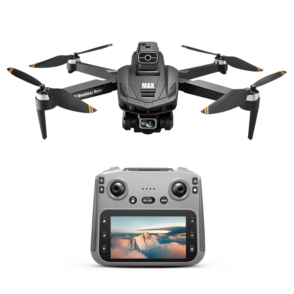 US Stock V168 MAX GPS Drone 4K Professional HD Dual Camera Brushless Motor Long Range WIFI FPV App Control RC Drone with Screen