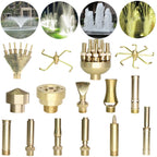 Brass Sprinklers Rotating Fountain Nozzles Landscaping Pond Outdoor Jet Straight Fountain Spray Head Irrigation Plants Watering