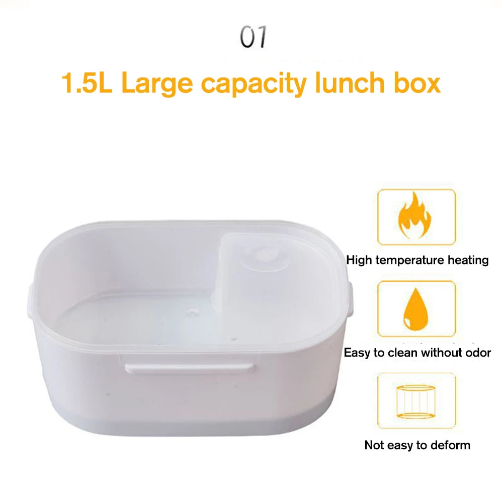Portable Electric Food Warmer Heater, 12-24V 110/220V Lunch Box For Home Car Use, Food Container Rice Container Dinnerware Sets