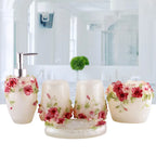 Resin Bathroom Set, Multi Models, Optional, Set of 5 Pieces, Toiletries Kit, Bathroom Accessories
