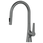 Bagnolux Titanium Black Brushed Deck Mounted Kitchen Faucet Two Function Single Handle Pull Out Mixer Hot and Cold Water Taps