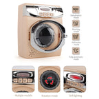 Simulation Electric Kitchen Toys Appliances Pop-up Toaster Microwave Oven Washer Dryer Mixer Blender Set Coffee Maker for Kids