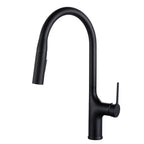 Bagnolux Titanium Black Brushed Deck Mounted Kitchen Faucet Two Function Single Handle Pull Out Mixer Hot and Cold Water Taps