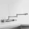 Telescopic Folding Kitchen Faucets Black Brass 360 Rotate Wall Mounted Bathroom Hidden Faucet Fold-able Crane Sink Mixer Tap