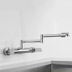 Telescopic Folding Kitchen Faucets Black Brass 360 Rotate Wall Mounted Bathroom Hidden Faucet Fold-able Crane Sink Mixer Tap