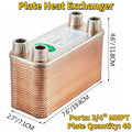 SucceBuy 30 40 60 Plates Heat Exchanger Wort Chiller Stainless Steel Homebrew Brewing Beer Cooler Counter Chiller Water Heating
