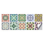 Tile Stickers Waterproof Kitchen Retro Moroccan Self Adhesive Bathroom Decal Vinyl Peel And Stick Wall Decoration Wallpaper