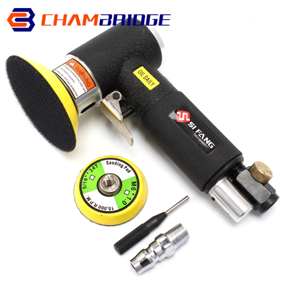 2" 3" Mini Air Sander Pneumatic Orbital Polisher Hand Sanding Tool  Mini Pneumatic  for Auto Body Work, air sander For Polishing