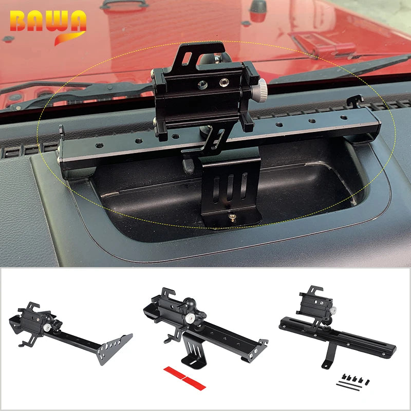 BAWA Car Phone Holder Accessories For Jeep Wrangler JK 2007-2017 Multifunction Mobile Cell Phone Support For Jeep Wrangler JK