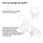 Ear Pads For Sennheiser HD205 Headphone Earpads Replacement Headset Ear Pad PU Leather Sponge Foam