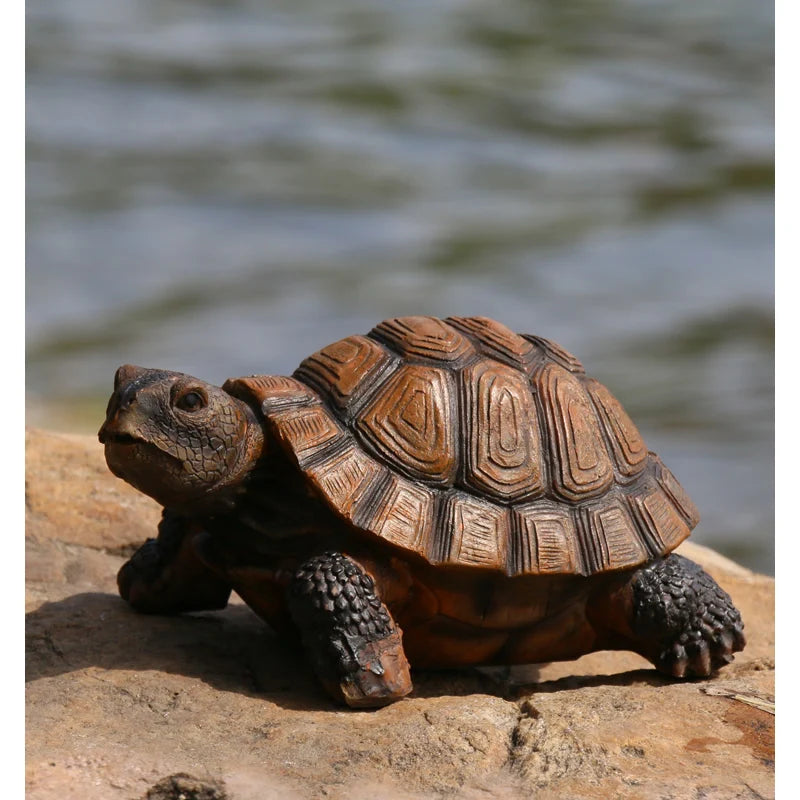 Cute Resin Tortoise Statue Outdoor Garden Pond Store Bonsai Decorative Animal Sculpture For Home Garden Decor Ornament
