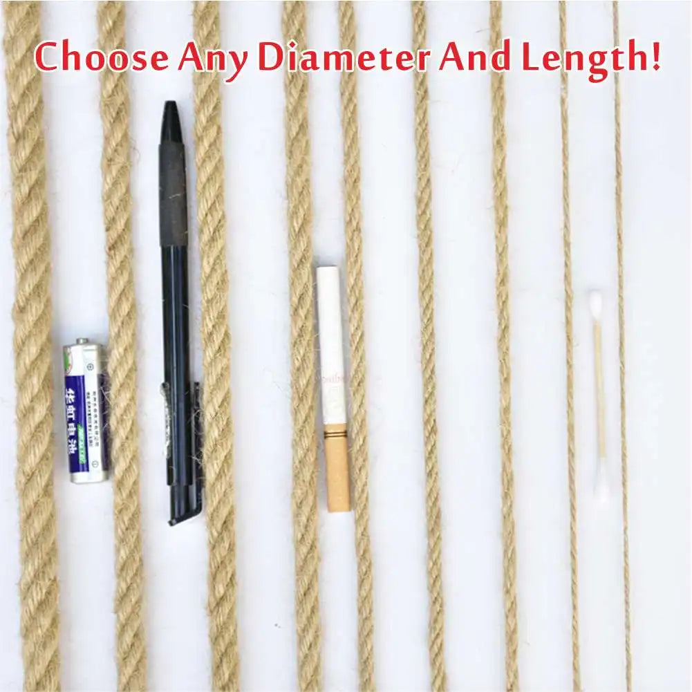 Heavy Jute Hemp Rope Net Garden Protective Fencing Stair Balcony Railing Children Safety Net Decorative Net Hammock Climbing Net