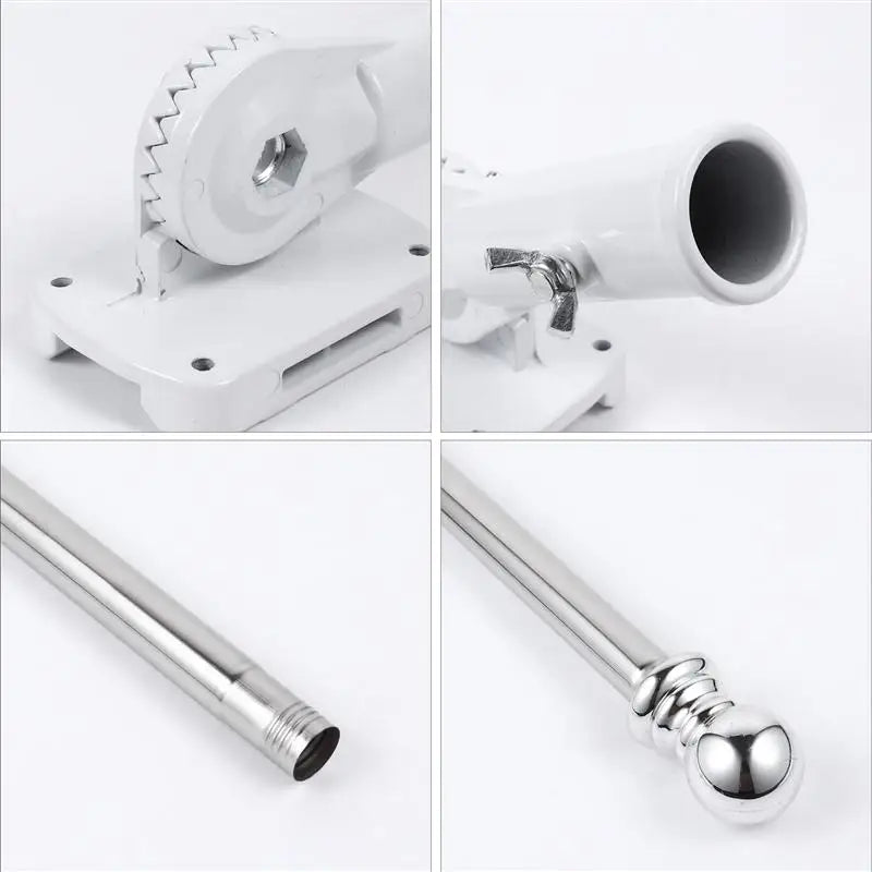 Flagpole Kit 1 Set 1.8 Meter Flag Pole with Flag Pole Holder Kit Wall Mount Flagpole for Indoor and Outdoor Use