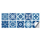 Tile Stickers Waterproof Kitchen Retro Moroccan Self Adhesive Bathroom Decal Vinyl Peel And Stick Wall Decoration Wallpaper