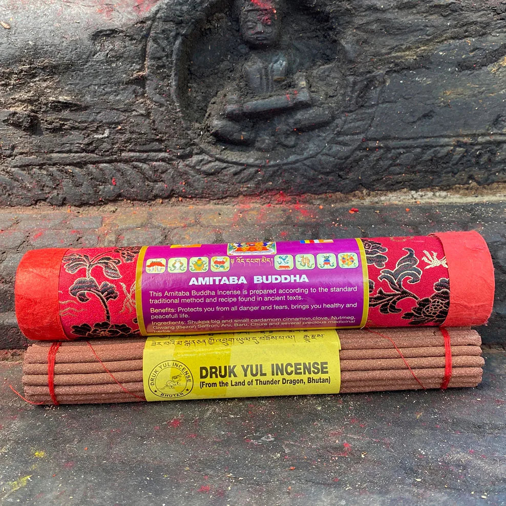 1Tube Bhutan Dragon Incense Stick Brocade Cylinder Tibetan Incense For Refreshing Deodorization Handmade Natural Stick Incense