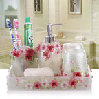 Resin Bathroom Set, Multi Models, Optional, Set of 5 Pieces, Toiletries Kit, Bathroom Accessories